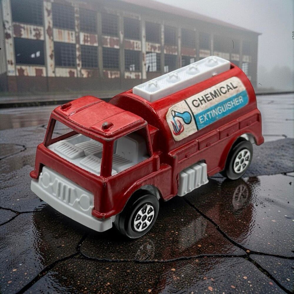 Vintage Tootsie Toys 1970 Chemical Extinguisher Pressed Steel Truck A63